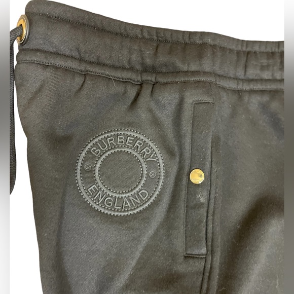 NWT Burberry “Caindk” Embroidered Logo Jersey Joggers (SBin) - Picture 5 of 14